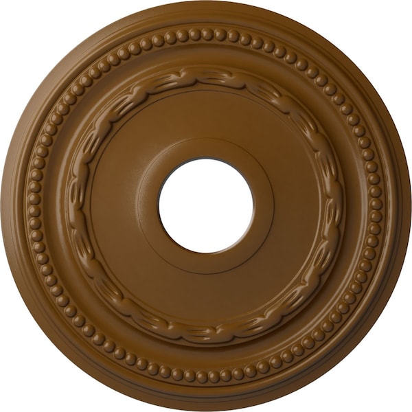 Ekena Millwork Federal Ceiling Medallion (Fits Canopies up to 8 1/2"), 15 3/8"OD x 3 5/8"ID x 1"P, Smokey Topaz CM15FESTF - main